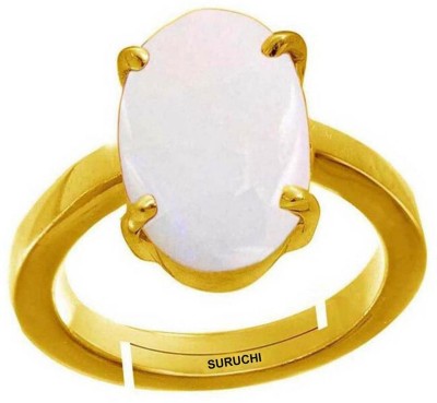 Suruchi Gems & Jewels Natural Opal 3.25 Ratti or 3 Ct Gemstone Panchdhatu (5 Metal) Men Adjustable Stone Ring