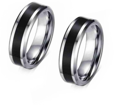 NEERJYOTI one line band ring combo set Alloy Silver Plated Ring Set