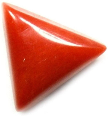 Pan mac 5.25 Ratti Triangle Shape Original Red ( Corel Munga ) Lab Certificate Natural Stone Coral Ring