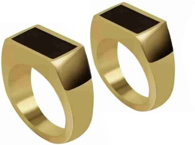 Neerajyoti Rectangle ring combo set Alloy Brass Plated Ring Set