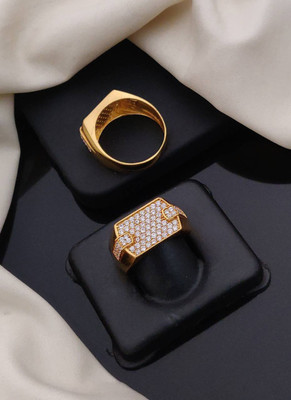 GORASH CREATION JR-54_22 Alloy Cubic Zirconia Gold Plated Ring