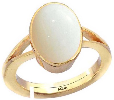 AQUAGEMS Natural Opal 8.25 Ratti or 7.50 Ct Gemstone Panchdhatu (5 Metal) Men Adjustable Stone Ring
