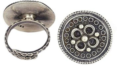 Shyle 925 Sterling Silver Mizoya Tribal Inspired Intricate Toe Ring Sterling Silver Silver Plated Toe Ring