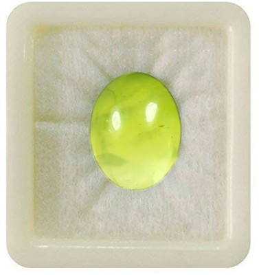CaratYogi Natural Certified Prehnite Gemstone 2.25 Ratti 2.04 Carat Gomedh Oval shape Stone Crystal Ring