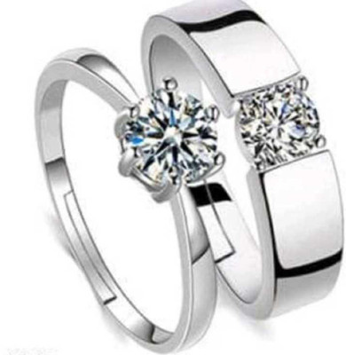 mohita collection Alloy Agate Silver Plated Ring Set