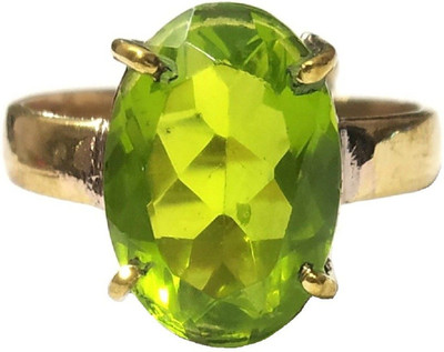 Jewelswonder Metal Peridot Gold Plated Ring