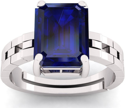 GenZcomplex Alloy Sapphire Silver Plated Ring