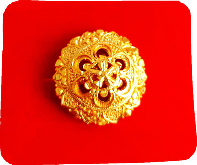 manohar One Gram Gold Plated Adjustable Free size Golden Finger Ring (MG555 R) Brass Gold Plated Ring
