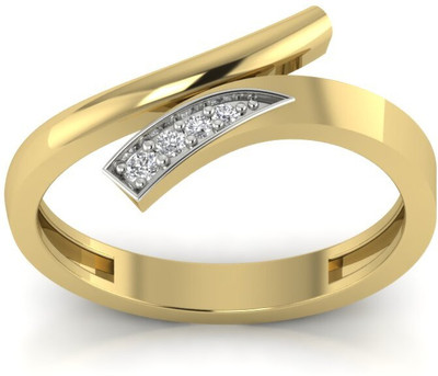 Radha Rani ring Sterling Silver Zircon Rhodium Plated Ring