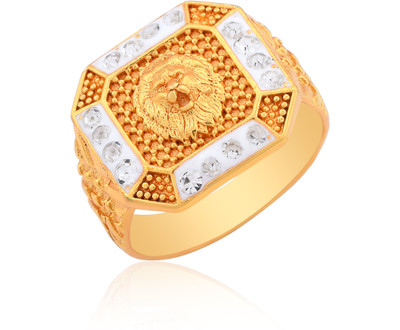 morir Brass Cubic Zirconia Gold Plated Ring