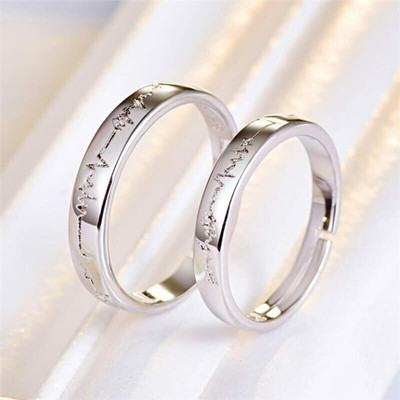 Miami Stainless Steel Platinum, Rhodium, Titanium, Sterling Silver, Gold Plated Ring Set