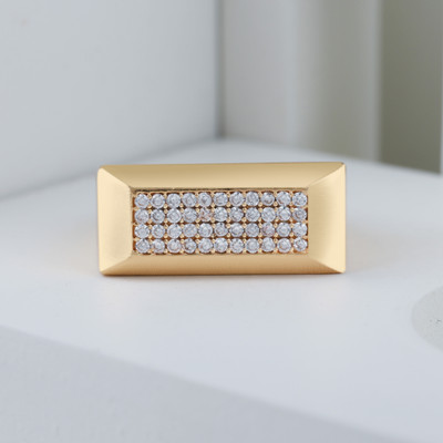 GORASH CREATION Alloy Cubic Zirconia Gold Plated Ring