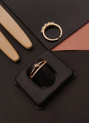TKRB SALES fancy ring Brass Agate Gold Plated Ring