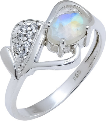 anika jewellers White Rainbow Moonstone Topaz Gemstone 925 Sterling Silver Ring For Her Sr-228 Sterling Silver Ring