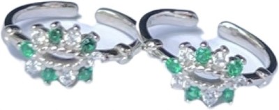 STERLING JEWELS Silver Silver Plated Toe Ring Set