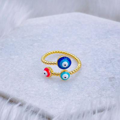 ZIVOM Evil Eye Copper Gold Plated Ring
