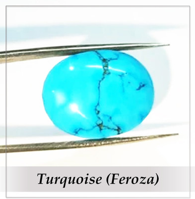 SVGAJ Turquoise (Feroza) Stone 8 Ratti with Lab Report & Guarantee Certificate Stone Turquoise Ring