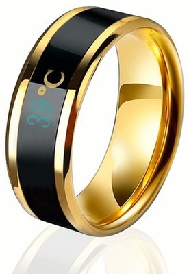 Heer Collection Intelligent Smart Body Temperature Monitor Stainless Steel Ring for Girl and Boy Stainless Steel Titanium Plated Ring
