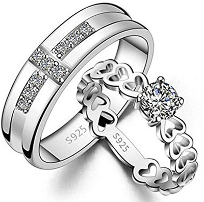 Maaword This Diwali Wedding Rings Set Best Gifts For Couples, lover Stainless Steel Ring Set