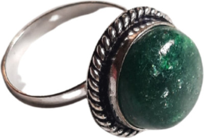 Maitri Export Natural Gemstone Crystal Stone Green Jade Round Ring For Men And Women Stone Agate Ring