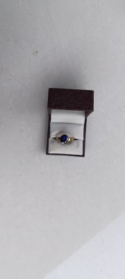 Sidhi shree Natural 12.25 Ratti Neelam Blue Sapphire Gem Stone With Leb Cetificate Brass Sapphire Ring