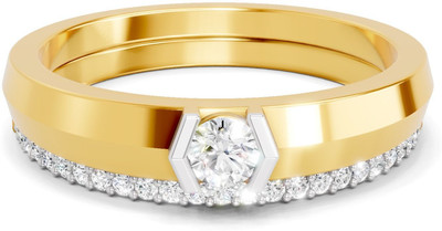 Sparq Certified Lab Grown Diamond & Gold Plated 1517 Sterling Silver Gold Plated Ring