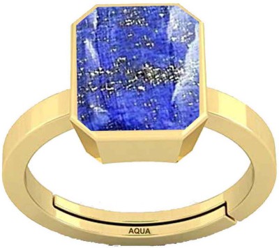 AQUAGEMS Lapis Lazuli 10.25 Ratti or 9.50 Ct Panchdhatu (5 Metal) Women Adjustable Stone Ring