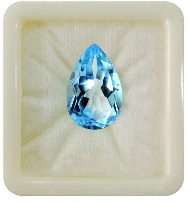 55Carat Natural Blue Topaz Nila Pukhraj 7.25 Ratti 6.89 Carat Pear Shape 1 Pcs For Stone Topaz Ring