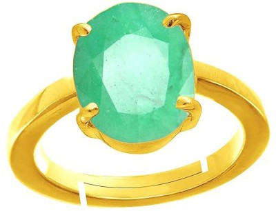 SHAHUN GEMS 11.25 Ratti Lab Certified Created Panna Ring for Men and Women Stone Emerald Ring
