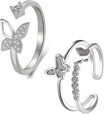 MEENAZ rings for girls simple ring for women Solitaire adjustable valentine party love Alloy, Metal, Crystal, Stainless Steel, Brass, Copper, Stone Cubic Zirconia, Diamond Sterling Silver Plated Ring MEENAZ rings for girls simple ring for women Solitaire adjustable valentine party love Alloy, Metal, Crystal, Stainless Steel, Brass, Copper, Stone Cubic Zirconia, Diamond Sterling Silver Plated Ring