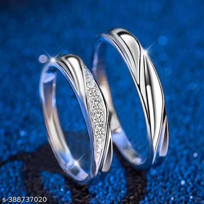 Rgulus Couple Ring | Rings For Women | Fashion Ring | Rings For Couples Alloy Rhodium Plated Ring