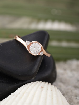 DIAVO Silver Ring Sterling Silver Cubic Zirconia Sterling Silver Plated Ring