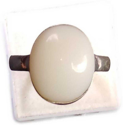 Gemzonite 6.75 ratti Effective Opal stone Ring Lab Certified Ring... Alloy Opal Silver Plated Ring