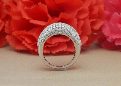 Tanishee- The Real Jewels Cubic Zirconia Ring Stainless Steel, Stone Zircon Silver Plated Ring