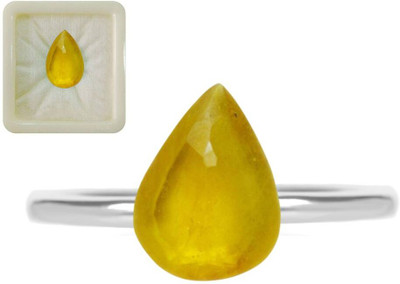 Gemsonclick Natural Yellow Sapphire Gemstone Faceted Small Pear 7.25 Ratti 7 Carat for Stone Crystal Ring