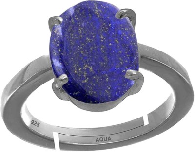 AQUAGEMS lapis lazuli 10.25 Ratti or 9.50 Ct Gemstone Women bis Hallmark 925 Sterling Silver Ring