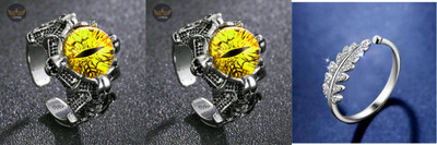 JS Enterprises Alloy Silver Plated Ring Set