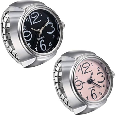 Dressberry Stylish and Trendy Watch Ring Alloy Silver Plated Ring