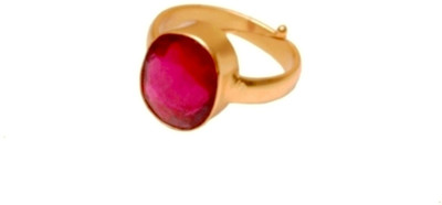 Gemzonite Alloy Ruby Gold Plated Ring