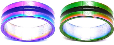 Dynamic Retail Global Set of 2 Rings for Men & Women, Multicolor-Multicolor Copper Ring