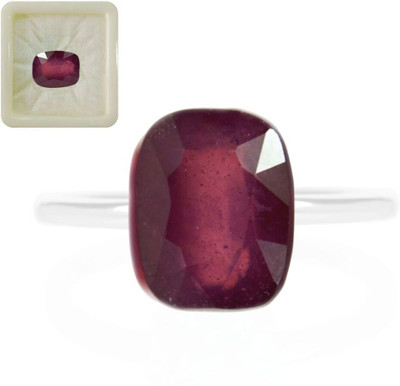 CaratYogi Natural Certified Ruby 5.25 Ratti 4.77 Carat Rectangle Cushion Shape for Stone Ruby Ring