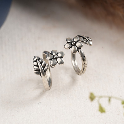 Sanseeta Saanvi- Oxidised Brass ToeRings Brass Silver Plated Toe Ring