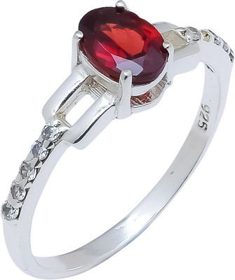 anika jewellers Red Topaz Natural Gemstone 925 Sterling Silver Ring For Her Sr-94 Sterling Silver Ring
