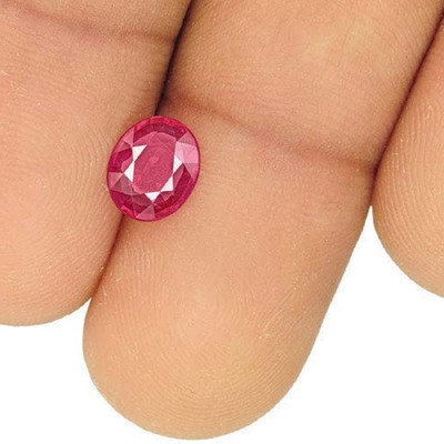 Sidharth Gems Sidharth Gems 6.62 Crt/7.25-7.50 Ratti Ruby Gemstone Manik Original Certified Stone Ruby Ring