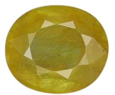 Sidharth Gems Sidharth Gems 7.25 Ratti 6.53 Crt Yellow Sapphire Ceylon (Pukhraj) Original Stone Sapphire Ring