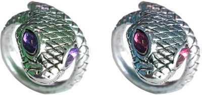 Dynamic Retail Global Set of 2 Rings for Men, Silver-Silver Alloy Ring