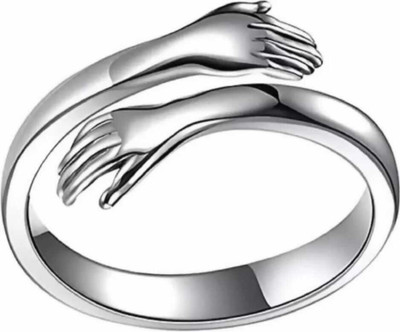 GLOBLE Crystal Silve Alloy Sterling Silver, Silver Plated Ring