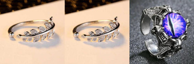 White Chimes Alloy Silver Plated Ring Set