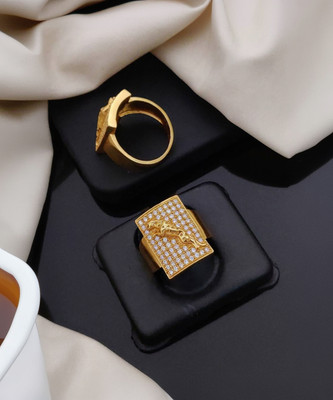 GORASH CREATION JR-55_18 Alloy Cubic Zirconia Gold Plated Ring