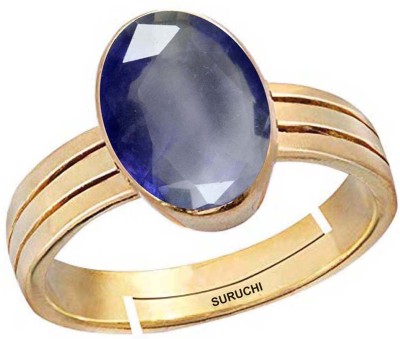 Suruchi Gems & Jewels Iolite (Neeli) 10.25 Ratti or 9.50 Ct Panchdhatu (5 Metal) Women Adjustable Stone Ring